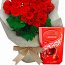 Begônia Vermelha e Chocolate Lindt