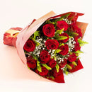 Buquê Premium de 12 Rosas Importadas Vermelho