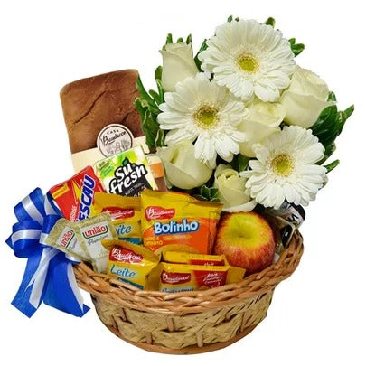 Cesta de Café Da Manhã Bon Jour Para Ele