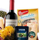 Cesta Flores, Queijos e Vinho