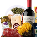 Cesta Flores, Queijos e Vinho