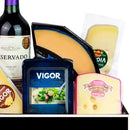 Cesta Gourmet de Queijo e Vinhos