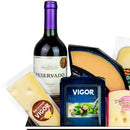 Cesta Gourmet de Queijo e Vinhos