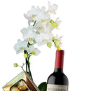 Sofisticada Mini Orquídea Branca e Vinho