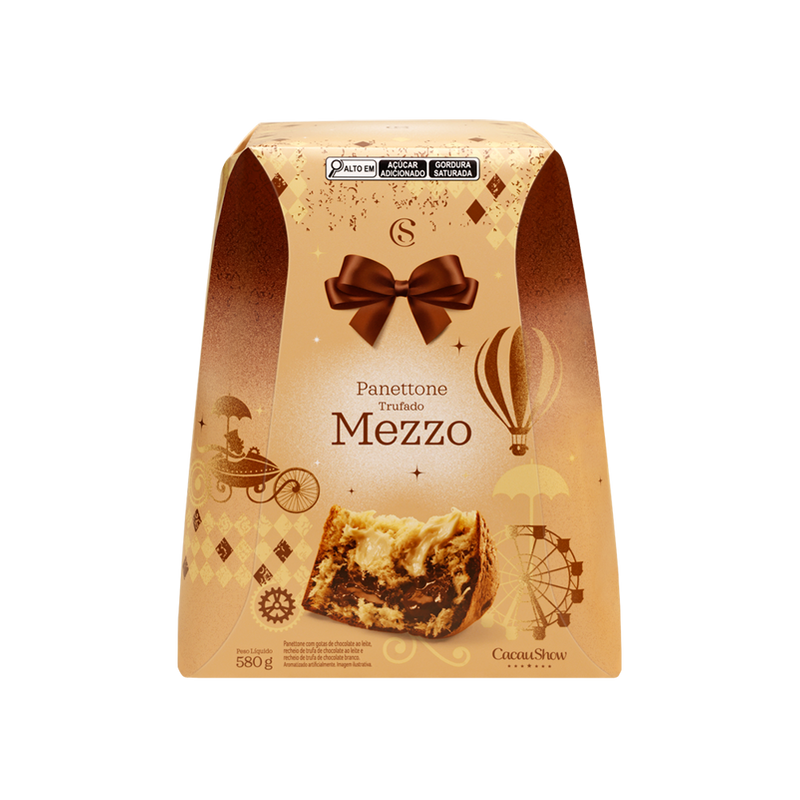 Panetone Trufado Mezzo 580g Cacau Show