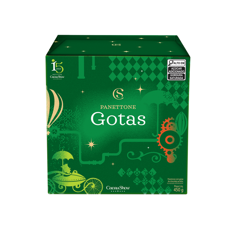 Panetone de Gotas 450g Cacau Show