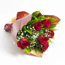 Buquê de 6 rosas vermelhas e chocolate!