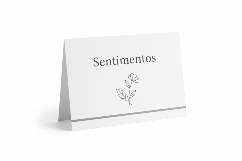 Cartão Sentimentos - Condolências