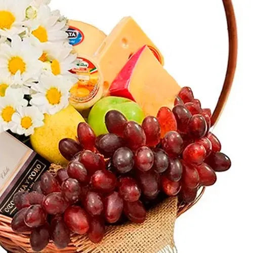 Cesta Queijos e Vinho