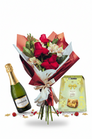 Combo Natal Completo - Chandon Baby + Panetone Limão + Buquê 3 Rosas