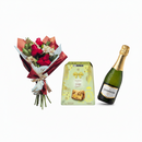 Combo Natal Completo - Chandon Baby + Panetone Limão + Buquê 3 Rosas