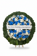 Coroa de Flores Média Azul | Entrega Rápida em SJC e Jacareí
