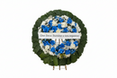 Coroa de Flores Média Azul | Entrega Rápida em SJC e Jacareí
