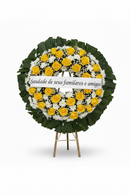 Coroa de Flores Média Amarela | Entrega Rápida em SJC e Jacareí