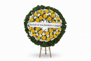 Coroa de Flores Média Amarela | Entrega Rápida em SJC e Jacareí