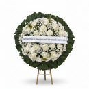 Coroa de Flores Média Branca | Entrega Rápida em SJC e Jacareí