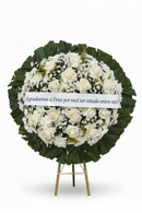 Coroa de Flores Média Branca | Entrega Rápida em SJC e Jacareí