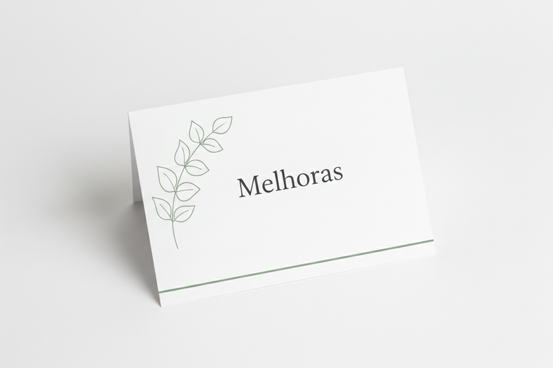 Cartão Personalizado Melhoras - Design Minimalista Calmo