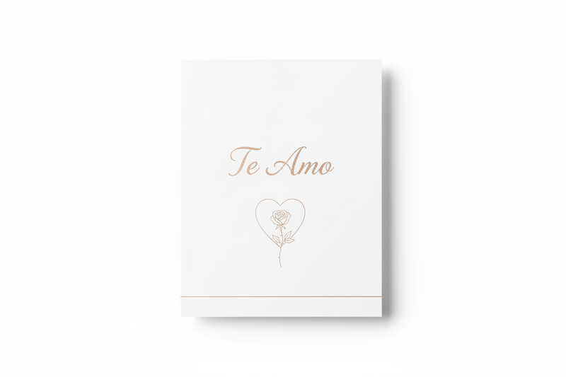 Cartão Personalizado Te Amo - Design Minimalista Romântico