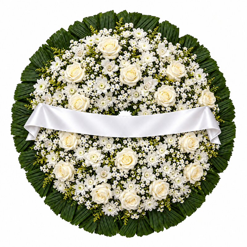 Coroa média branca com faixa branca sem escrita, sem cavalete