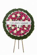 Coroa de Flores Média Rosa - Vista 2:3