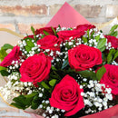 Buquê Premium de 12 Rosas Importadas Vermelho